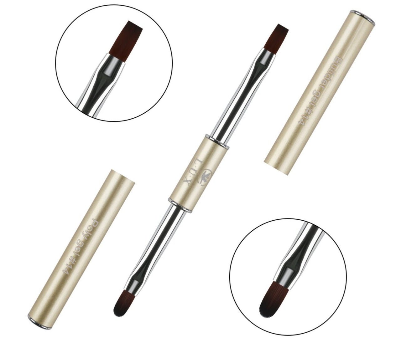 L.U.X Dual Pro #14 – Gel & Poly Gel Brush