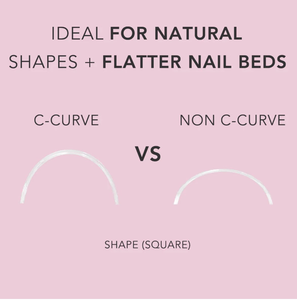 Non C-Curve Nail Tips XXL - Square - Clear