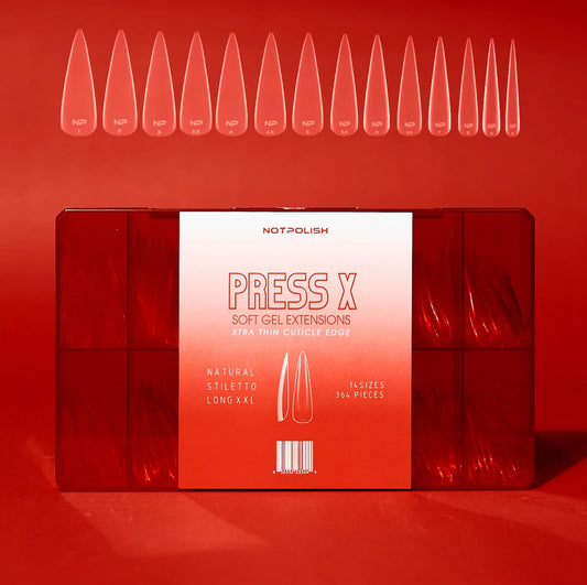 NATURAL STILLETTO LONG XXL - PRESS X