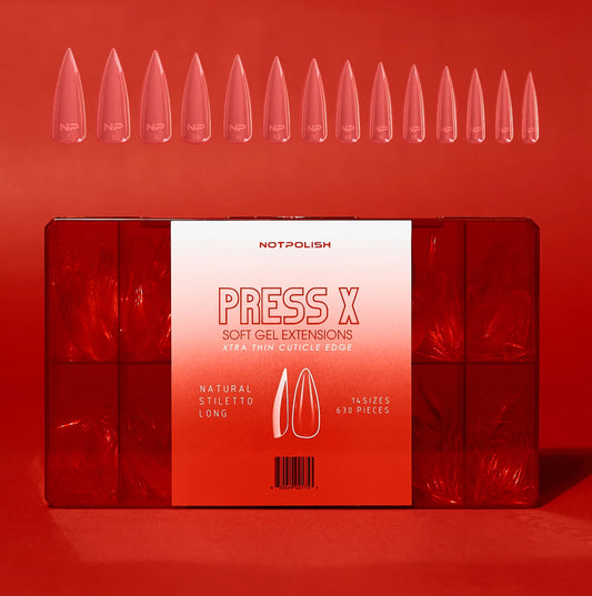 NATURAL STILLETO LONG-PRESS X