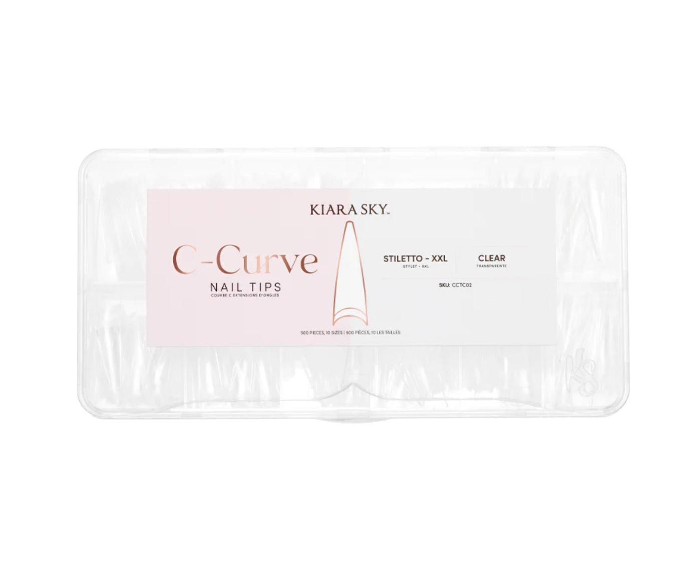 C-Curve Tip XXL - Stiletto - Clear