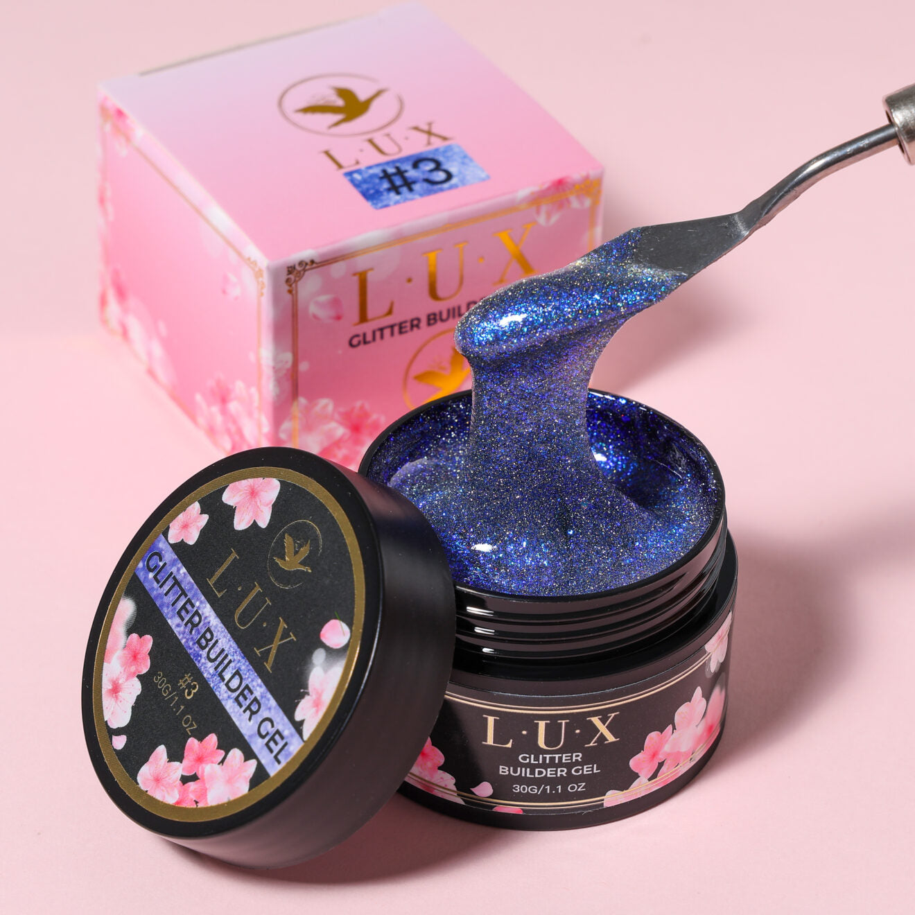 LUX Glitter Builder Gel #03