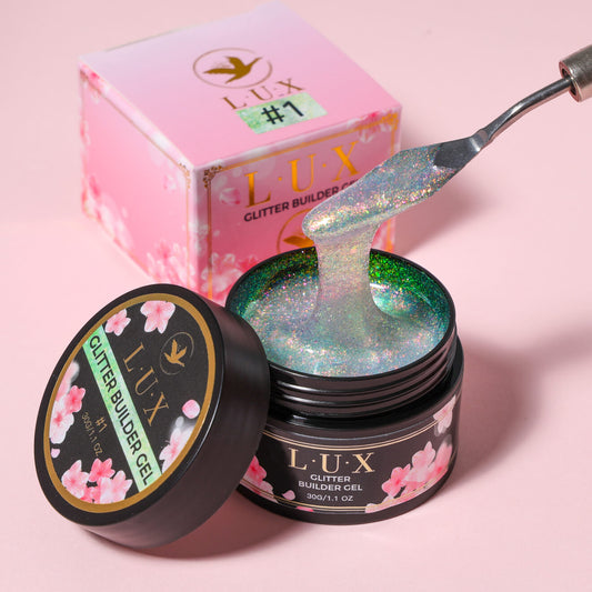 LUX Glitter Builder Gel #01
