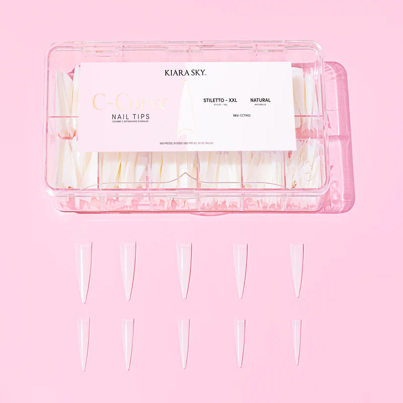 C-Curve Tip XXL - Stiletto - Natural