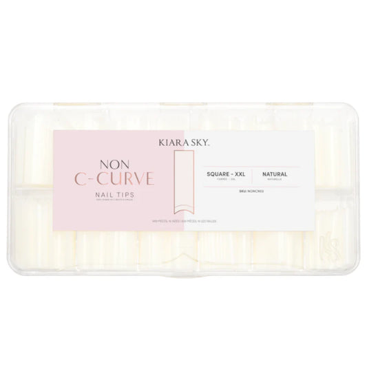 Non C-Curve Nail Tips XXL - Square - Natural