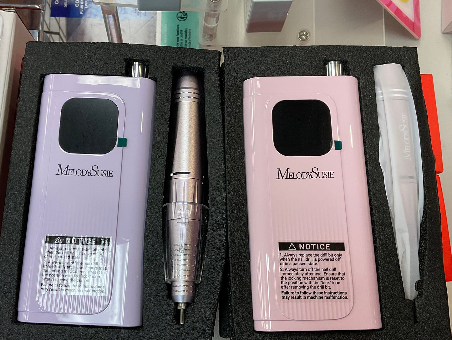 Nail Drill Pink- White- Purple